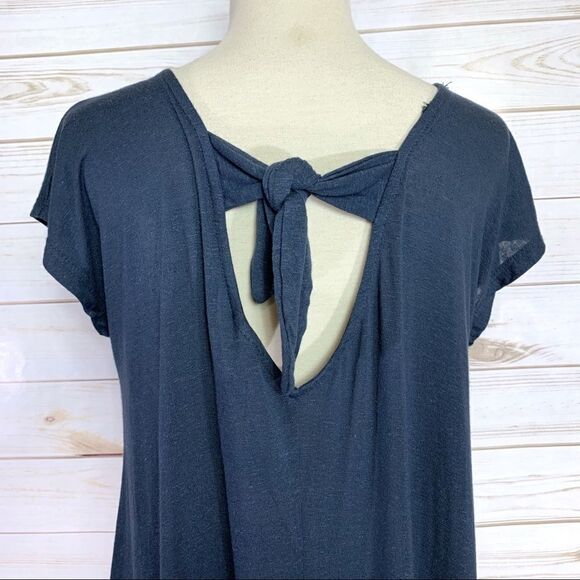 Bobeau tie back blue tee shirt top size S - Picture 5 of 6